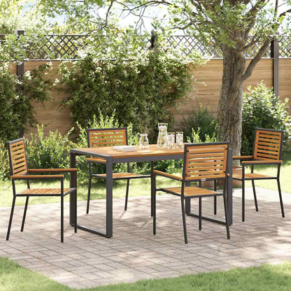 Conjunto De Comedor De Jardín 9 Pcs Y Marrón