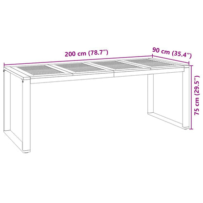 Conjunto De Comedor De Jardín 9 Pcs Y Marrón