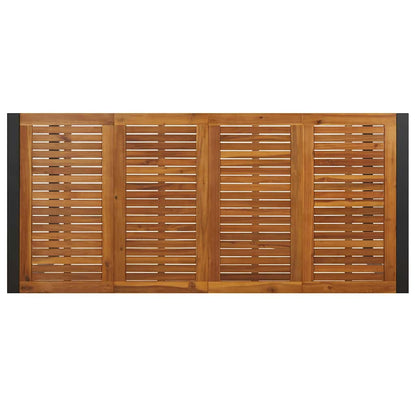 Conjunto De Comedor De Jardín 9 Pcs Y Marrón