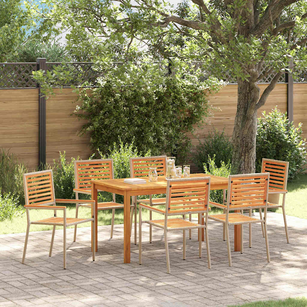 Conjunto De Comedor De Jardín 7 Pcs