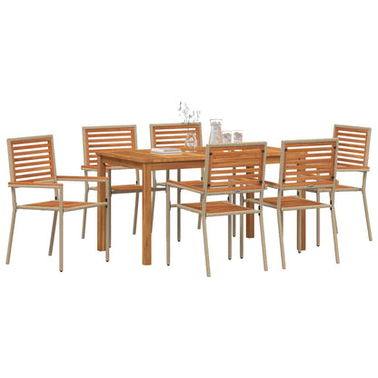 Conjunto De Comedor De Jardín 7 Pcs