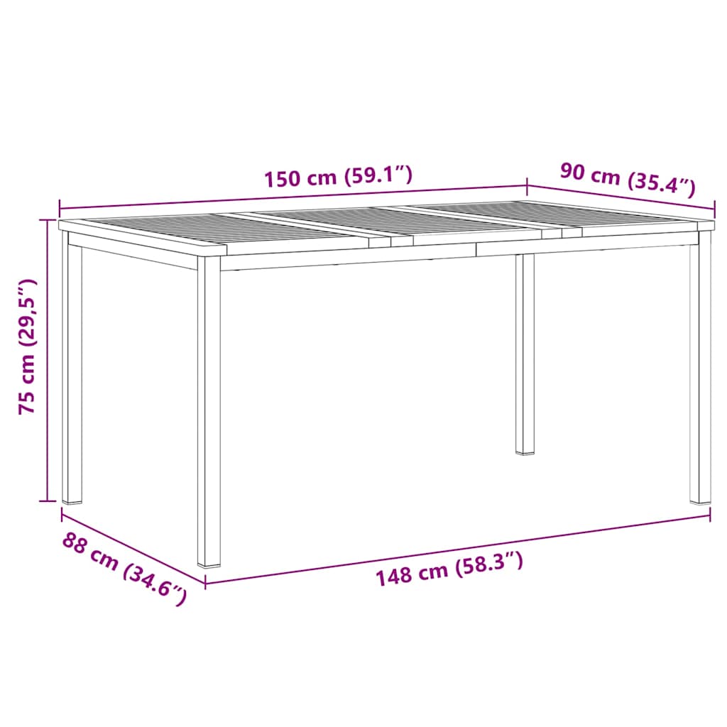 Juego De Comedor Para Exteriores 7 Pcs