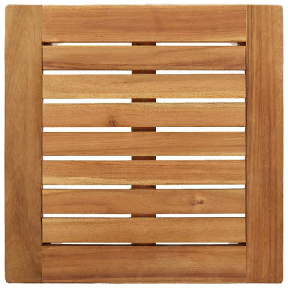 Tumbona 3 Pcs Marrón Madera De Acacia Sólida Y Acero Inoxidable