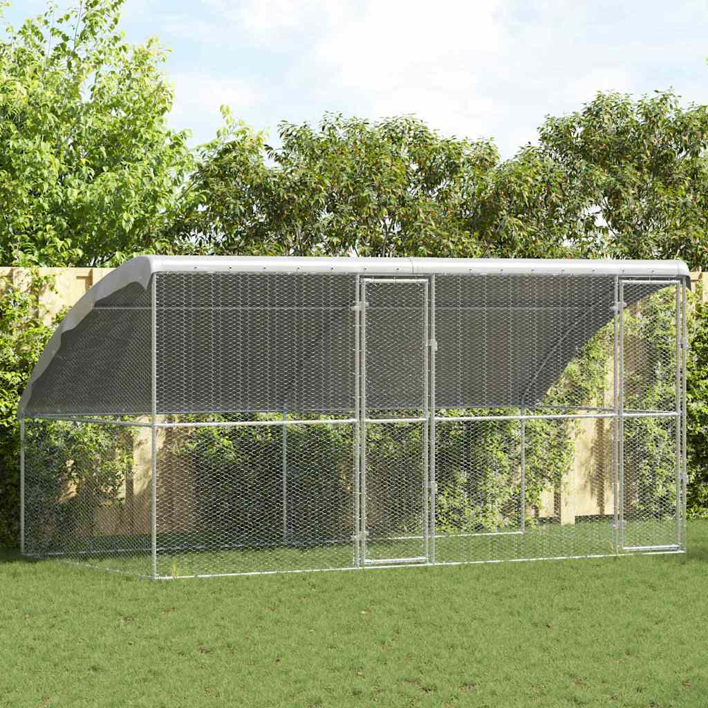 Jaula Para Pollos Plateado 2 X 2 X 2 M Acero Galvanizado