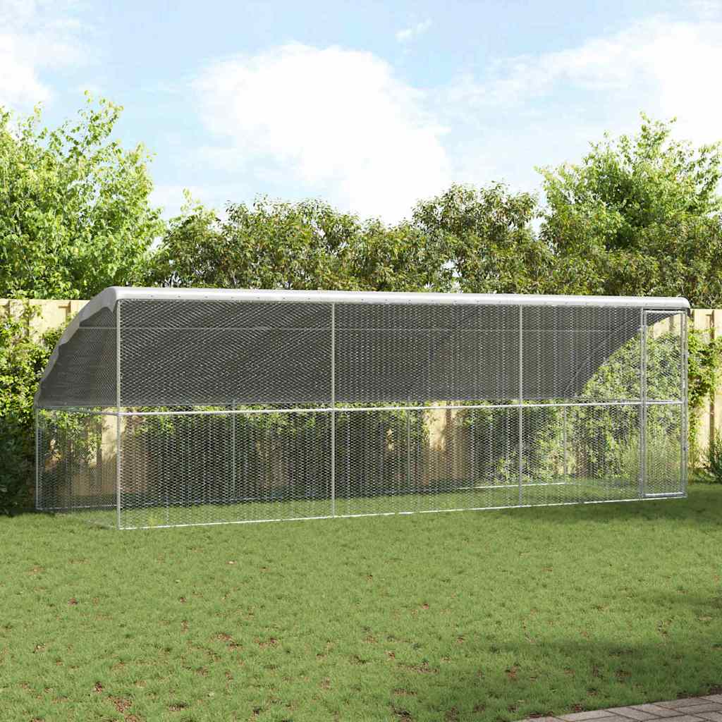 Jaula Para Pollos Plateado 2 X 2 X 2 M Acero Galvanizado