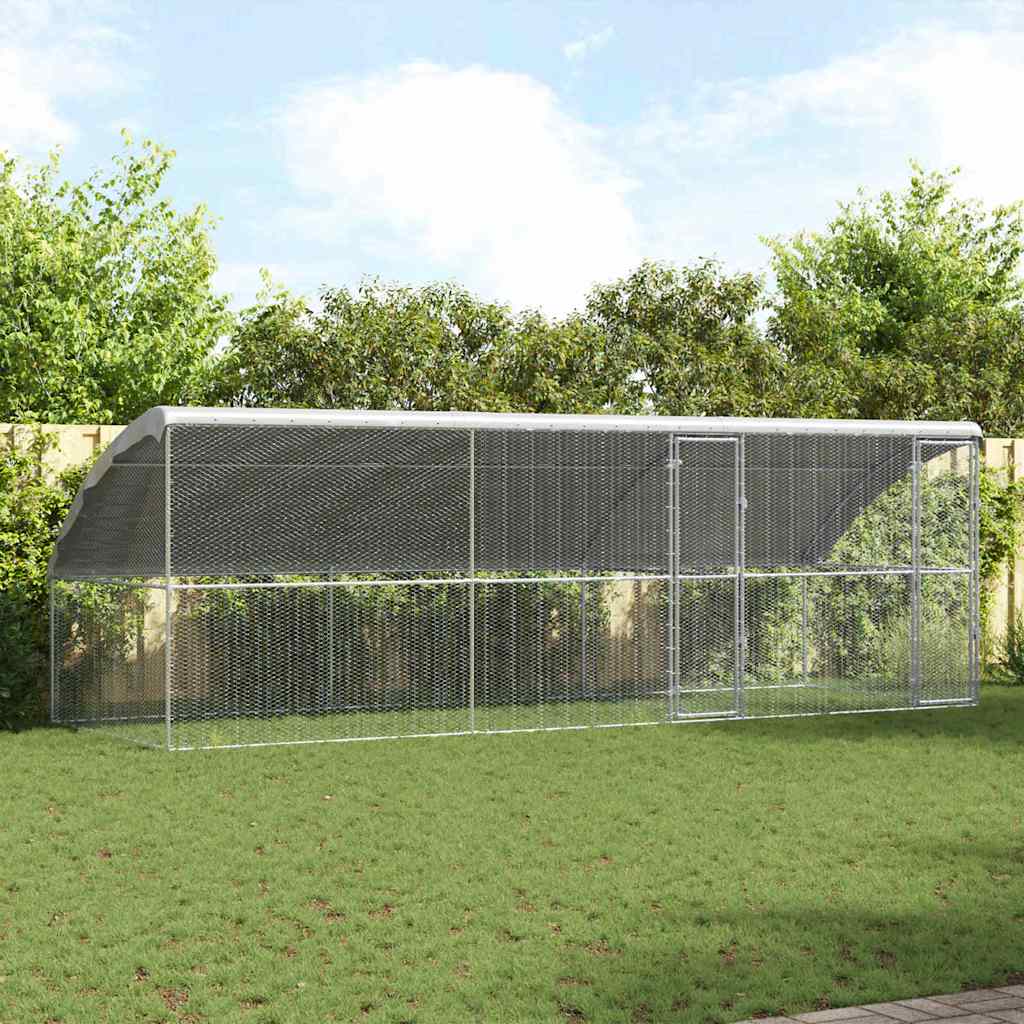 Jaula Para Pollos Plateado 2 X 2 X 2 M Acero Galvanizado