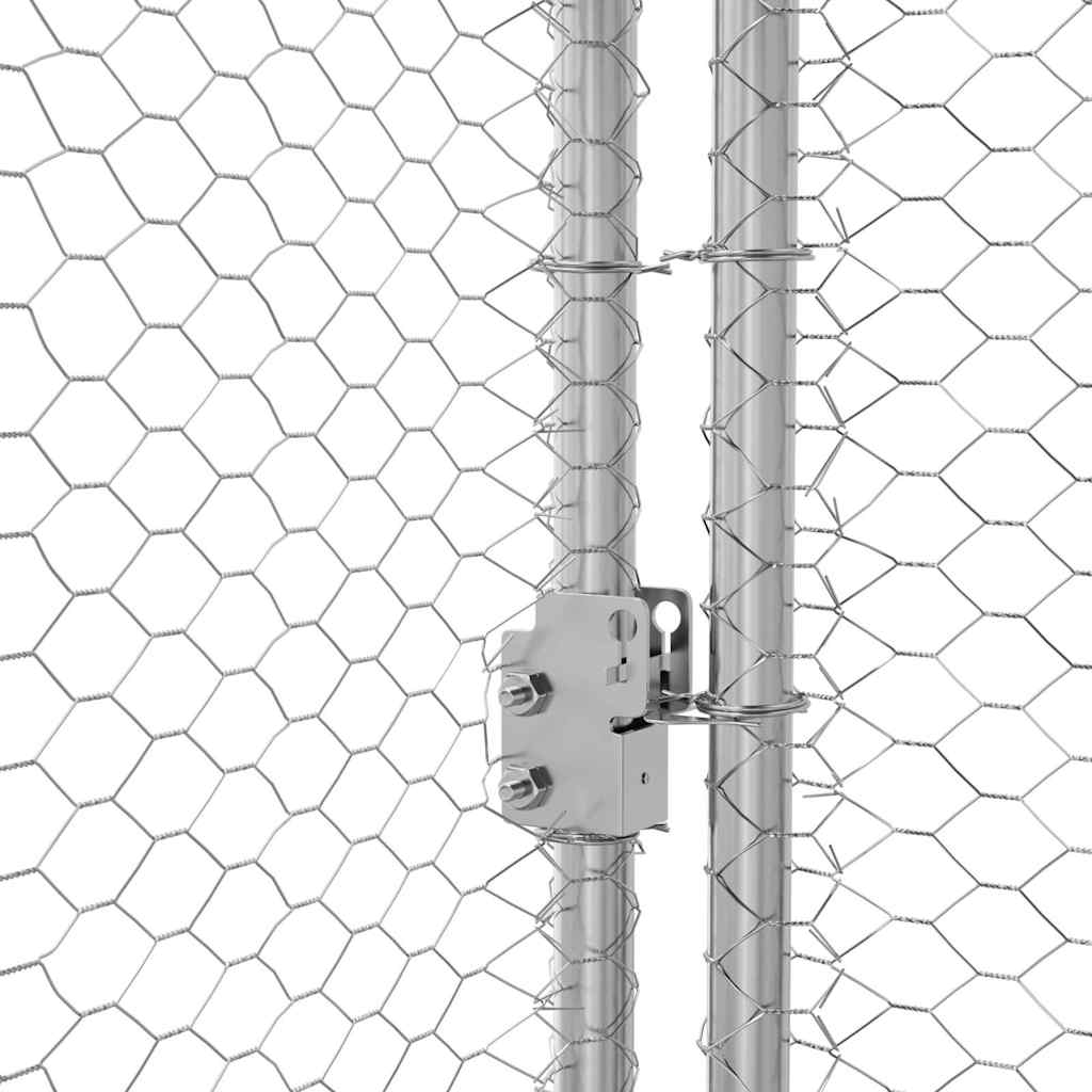 Jaula Para Pollos Plateado 2 X 2 X 2 M Acero Galvanizado