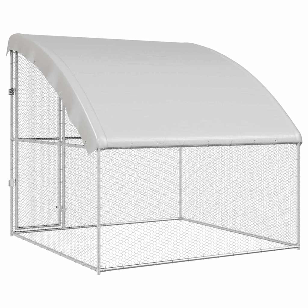 Jaula Para Pollos Plateado 2 X 2 X 2 M Acero Galvanizado