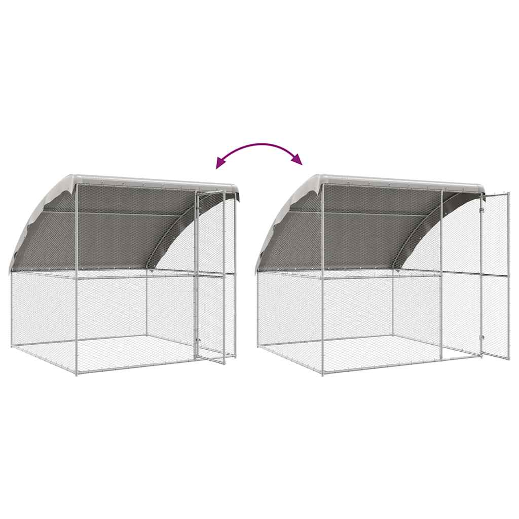 Jaula Para Pollos Plateado 2 X 2 X 2 M Acero Galvanizado