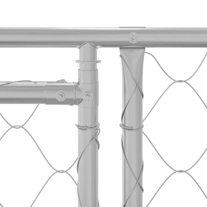 Jaula Para Perro Plateado 200 X 200 X 200 Cm Acero Galvanizado