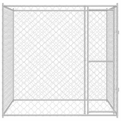 Jaula Para Perro Plateado 200 X 200 X 200 Cm Acero Galvanizado
