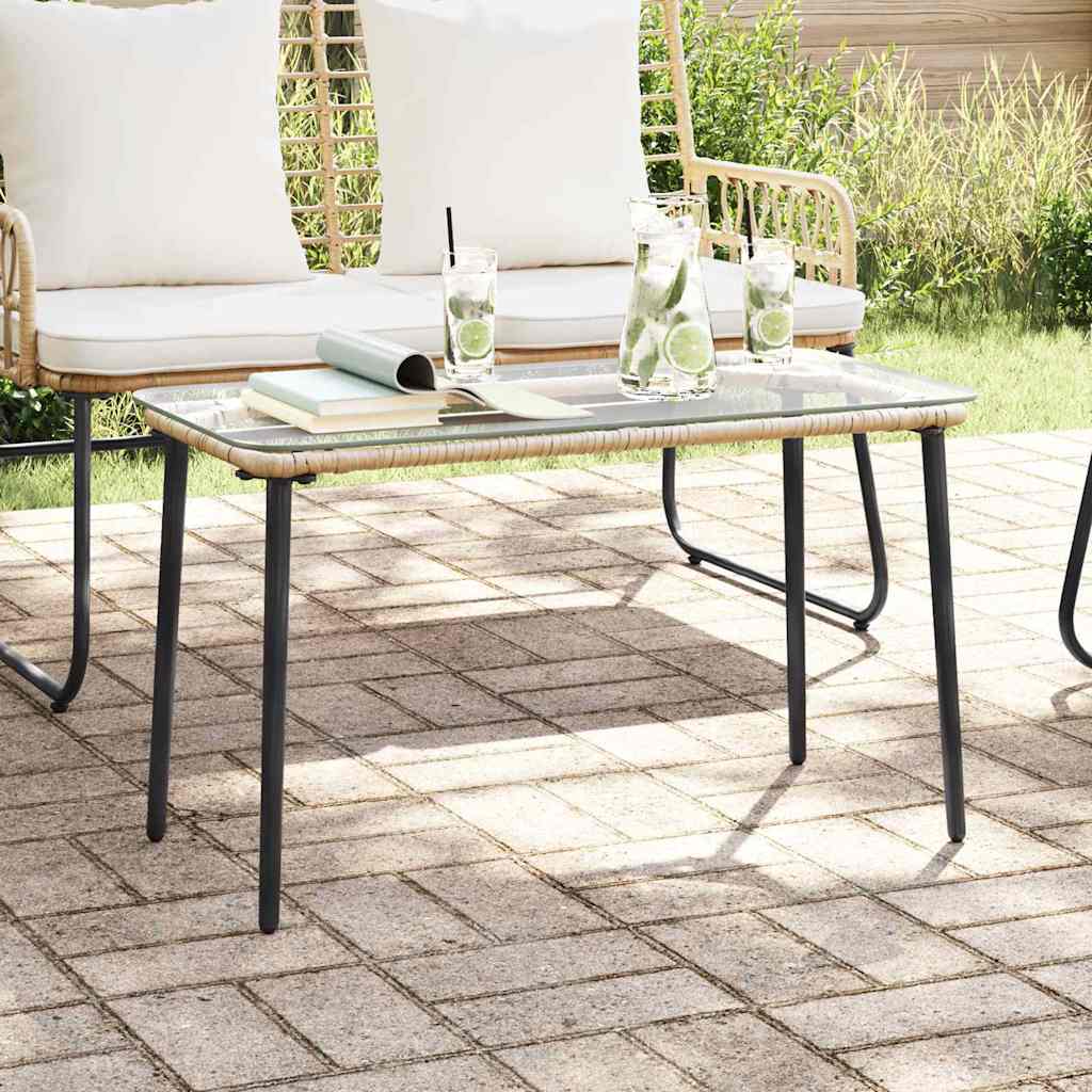 Mesa De Jardín 80 X 40 X 45 Cm Ratán Sintético