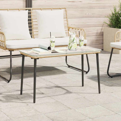 Mesa De Jardín 80 X 40 X 45 Cm Ratán Sintético