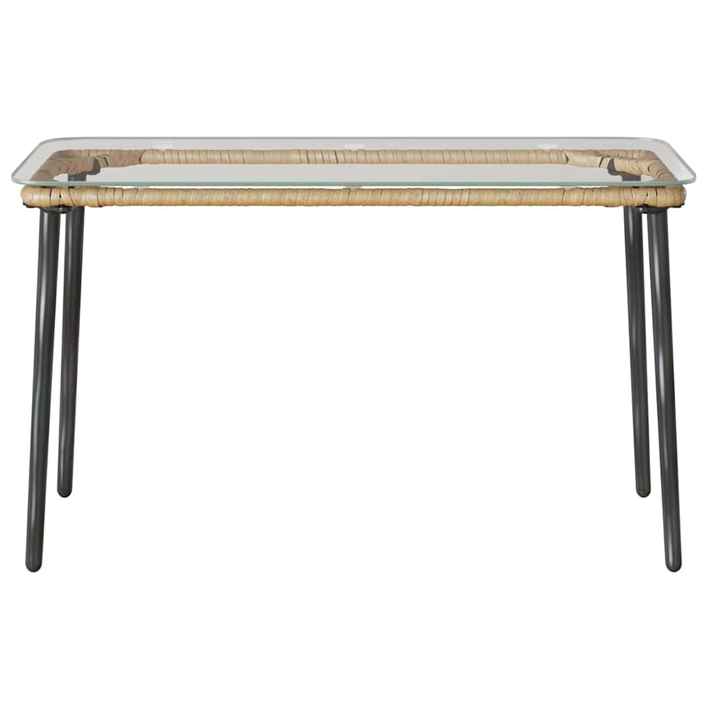 Mesa De Jardín 80 X 40 X 45 Cm Ratán Sintético