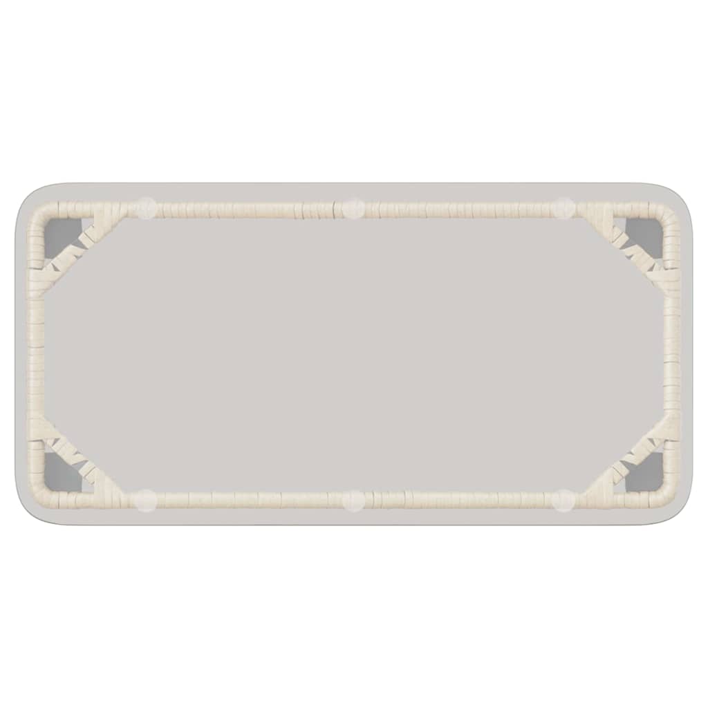 Mesa De Jardín 80 X 40 X 45 Cm Ratán Sintético
