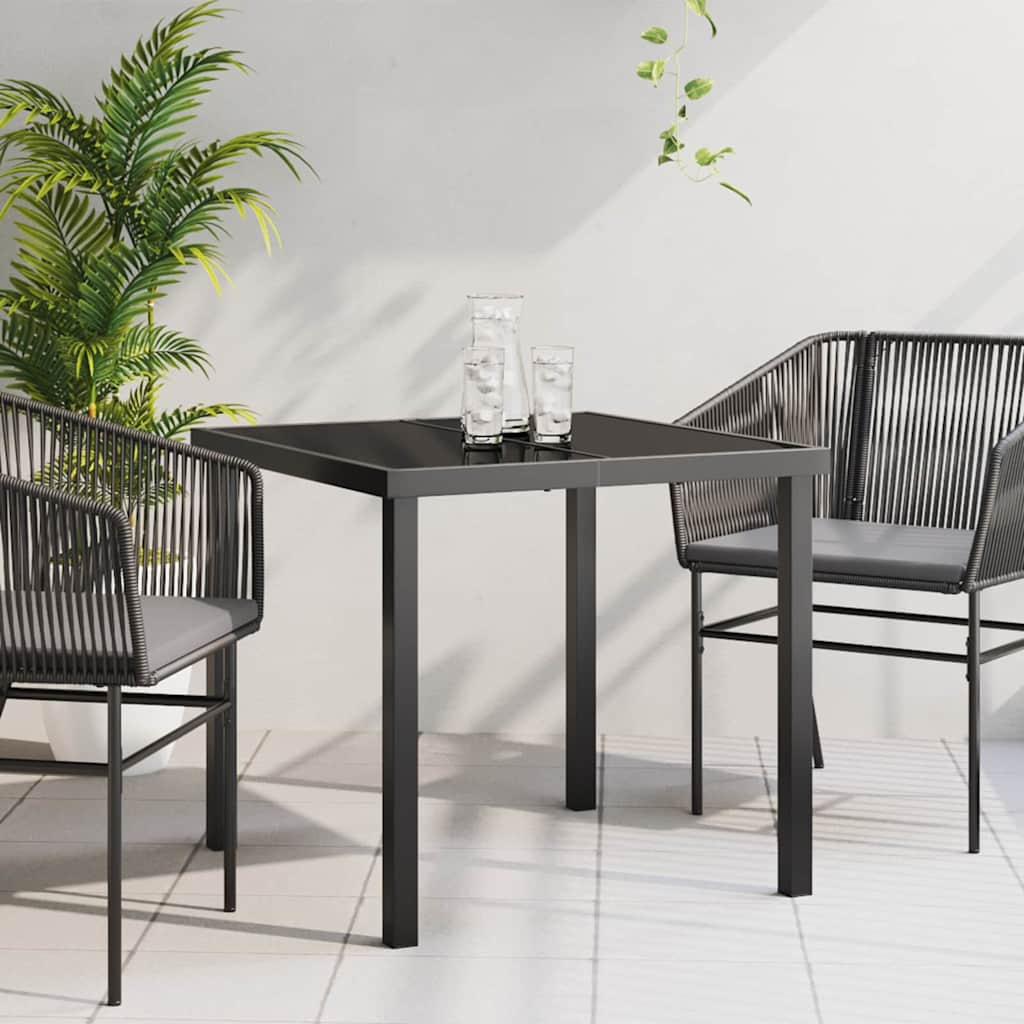 Mesa De Jardín Negro Metal