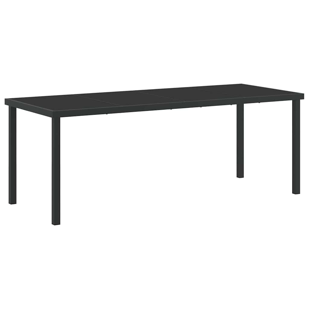 Mesa De Jardín Negro Metal