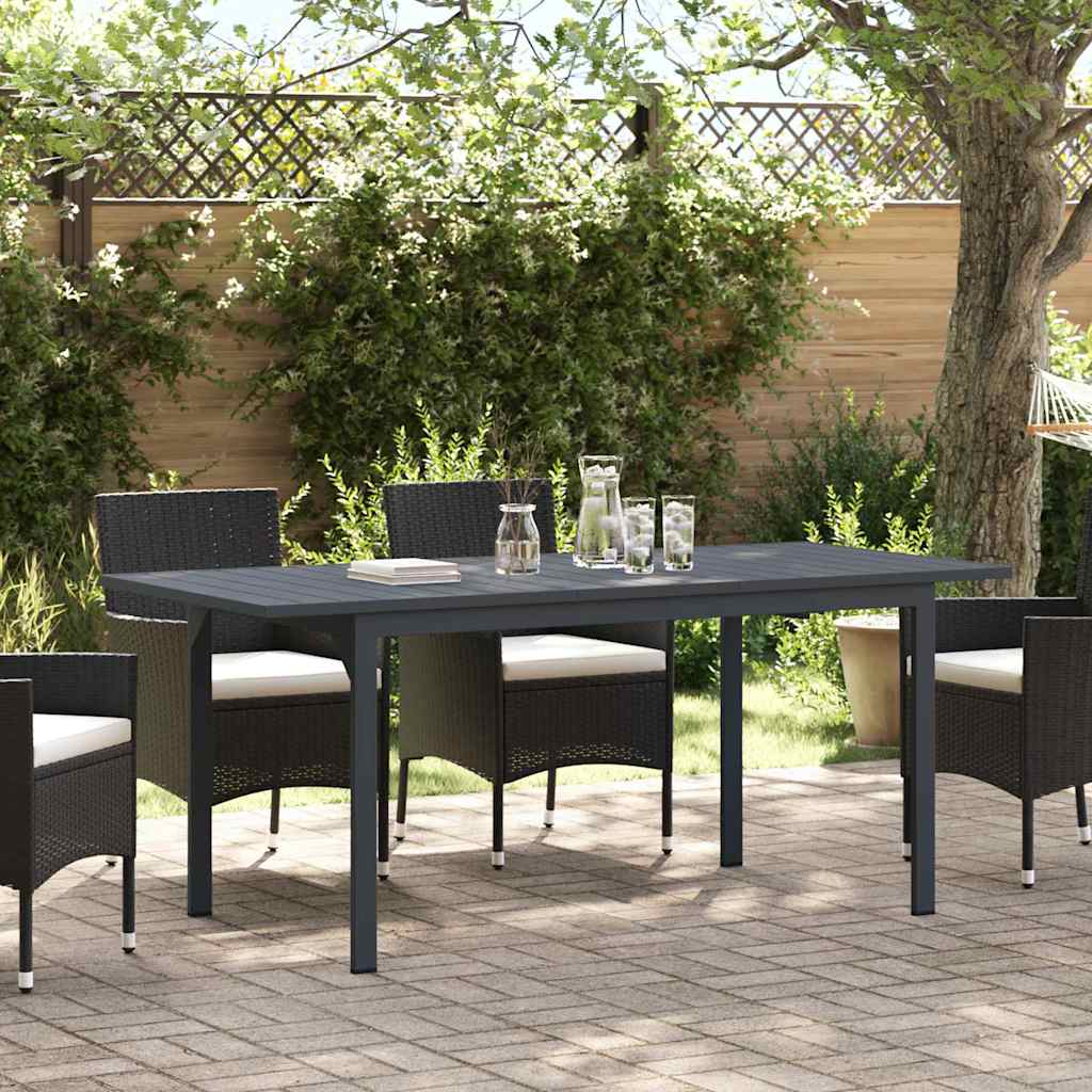 Mesa De Patio Antracita 180 X 80 X 74 Cm