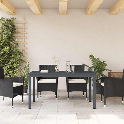 Mesa De Patio Antracita 180 X 80 X 74 Cm