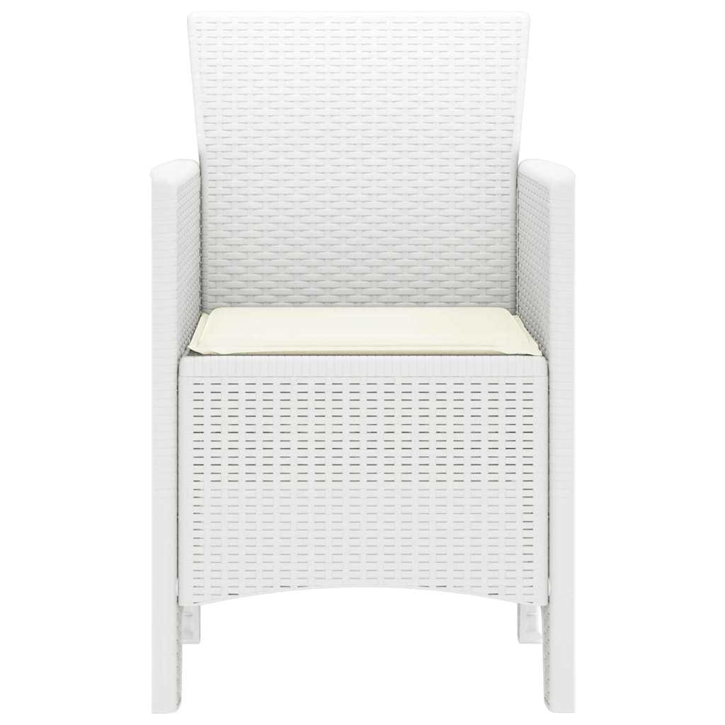 Silla De Jardín Con Cojín 2 Pcs 53 X 49 X 85 Cm Polipropileno