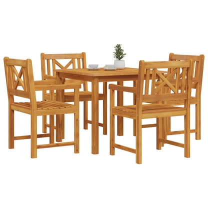 Conjunto De Comedor De Jardín 5 Pcs Marrón