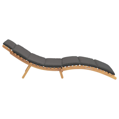 Tumbona De Jardín Con Cojín Marrón 198 X 55 X 58,5 Cm