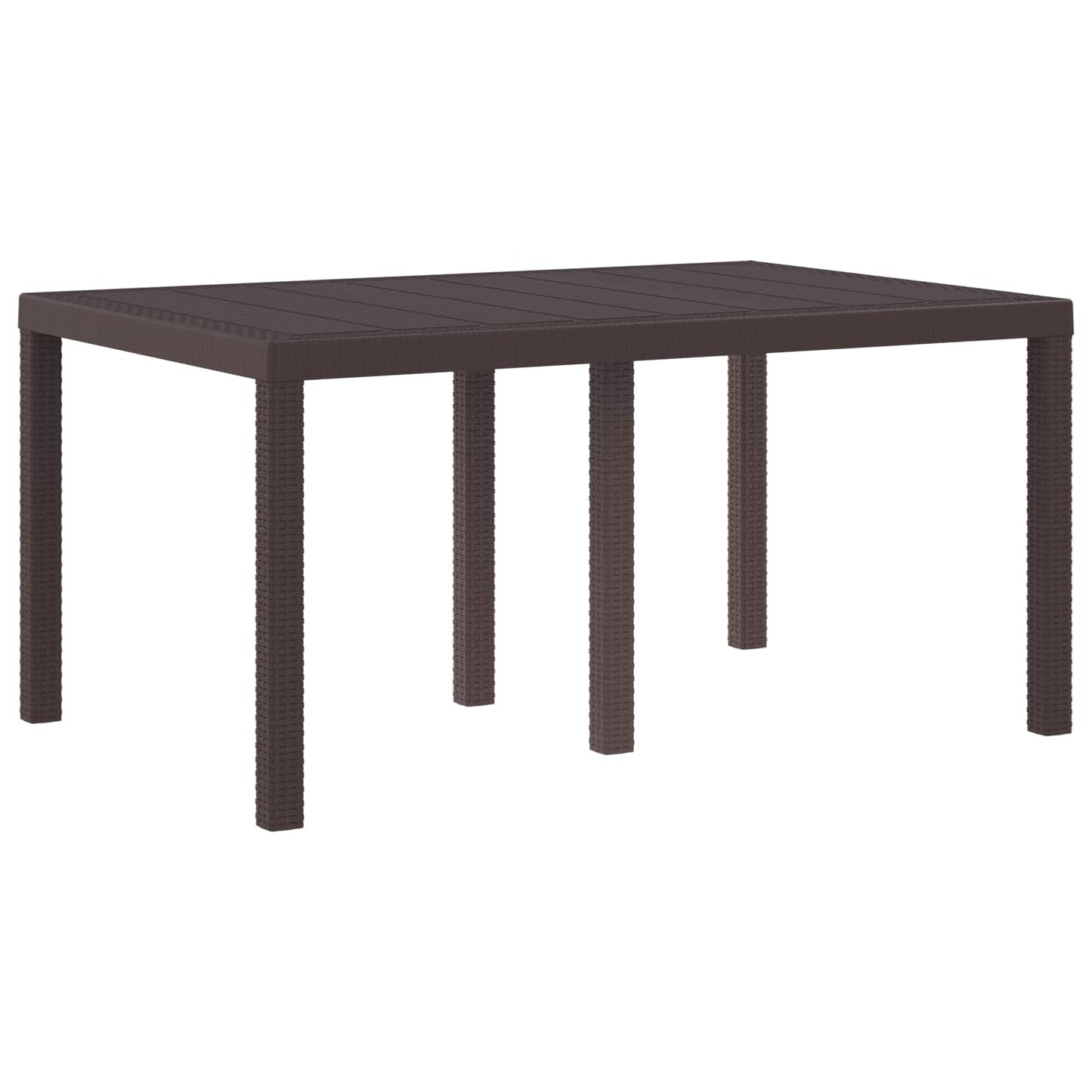 Mesa De Jardín 250 X 100 X 73 Cm Ratán Sintético