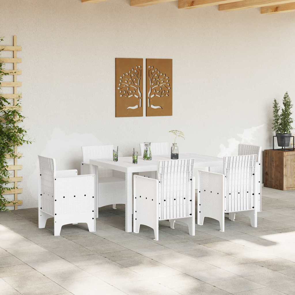 Mesa De Jardín 150 X 100 X 73 Cm Ratán Sintético
