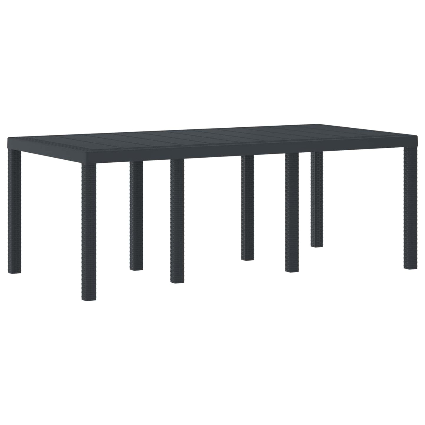 Mesa De Jardín 250 X 100 X 73 Cm Ratán Sintético