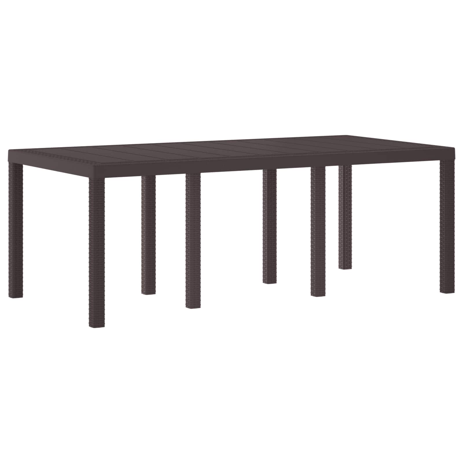 Mesa De Jardín 250 X 100 X 73 Cm Ratán Sintético