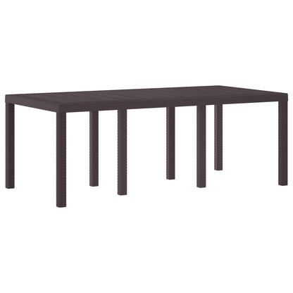 Mesa De Jardín 250 X 100 X 73 Cm Ratán Sintético