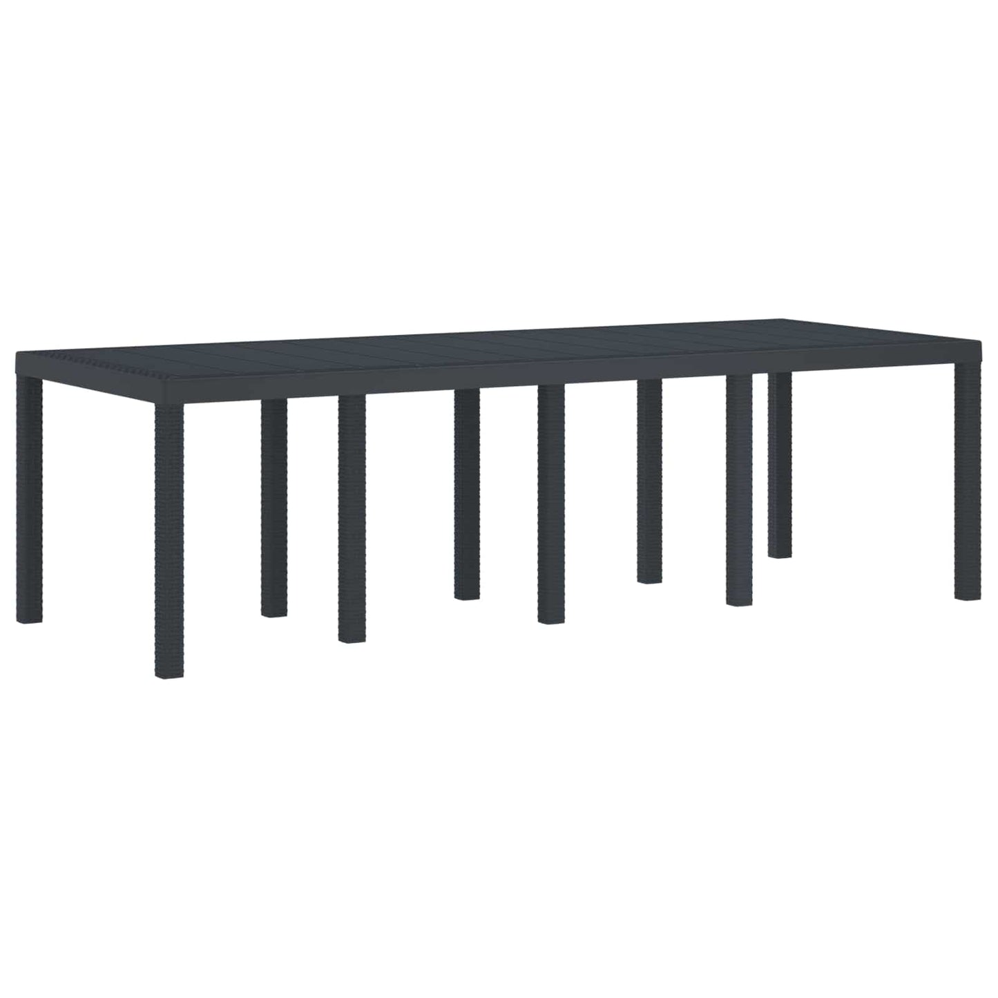 Mesa De Jardín 250 X 100 X 73 Cm Ratán Sintético