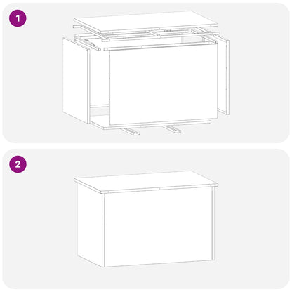 Caja De Almacenamiento Exterior 80 X 50,5 X 50 Cm Acero