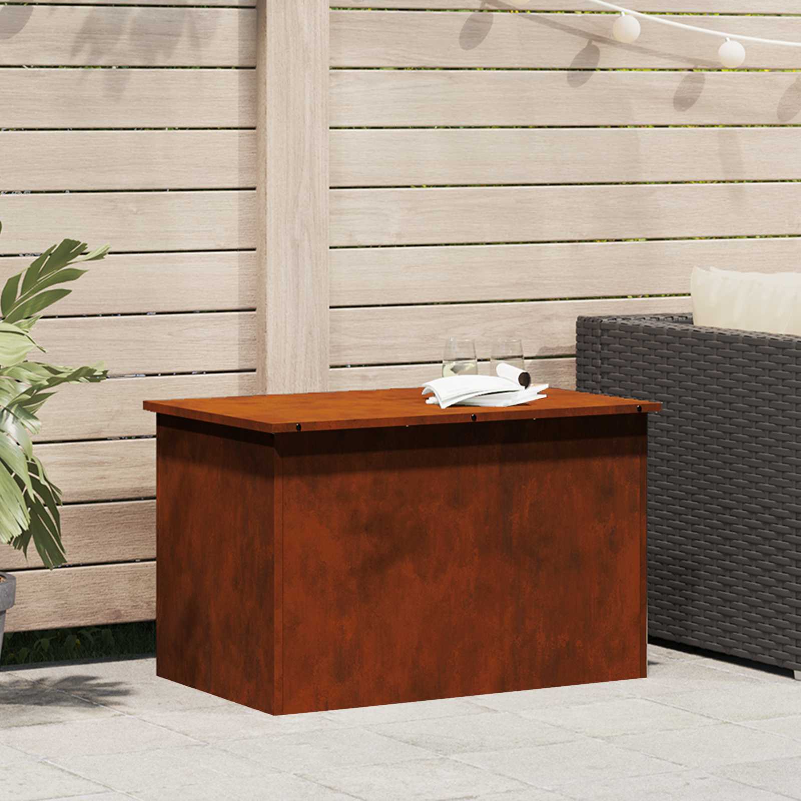 Caja De Almacenamiento Exterior Plateado