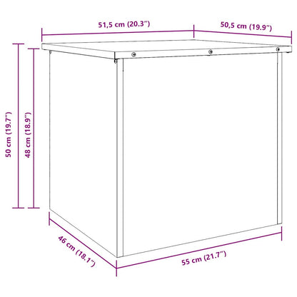 Caja De Almacenamiento Exterior 55 X 50,5 X 50 Cm Acero