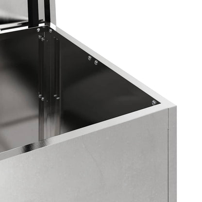 Caja De Almacenamiento Exterior Plateado