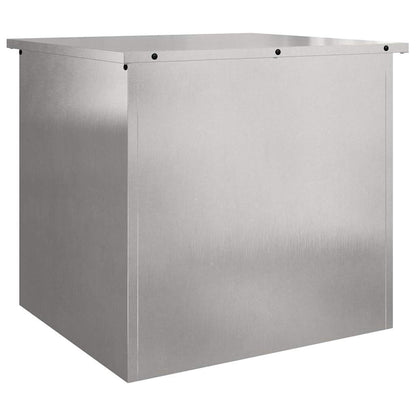 Caja De Almacenamiento Exterior Plateado