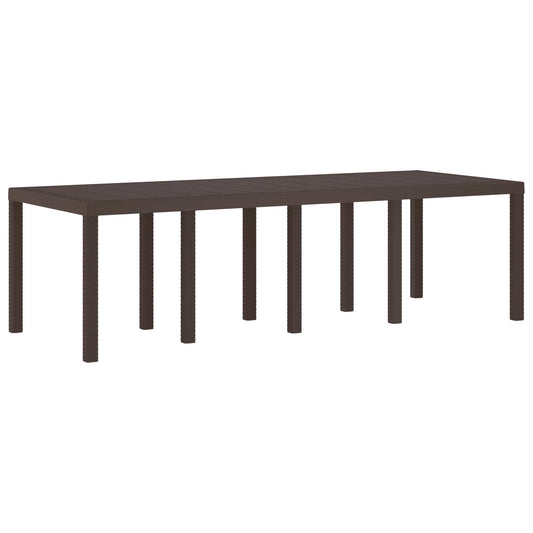 Mesa De Jardín 250 X 100 X 73 Cm Ratán Sintético