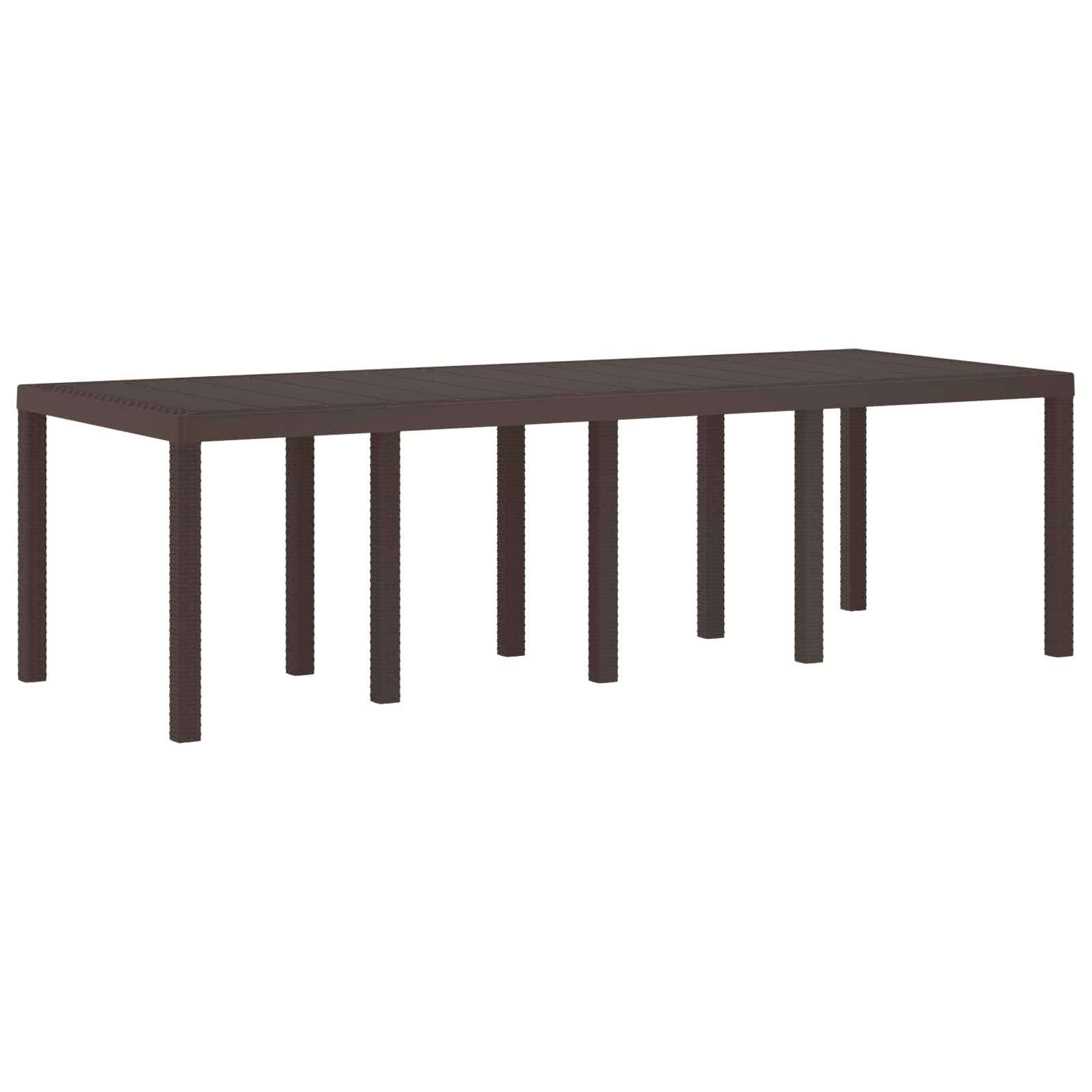 Mesa De Jardín 250 X 100 X 73 Cm Ratán Sintético