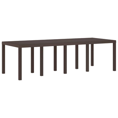 Mesa De Jardín 250 X 100 X 73 Cm Ratán Sintético