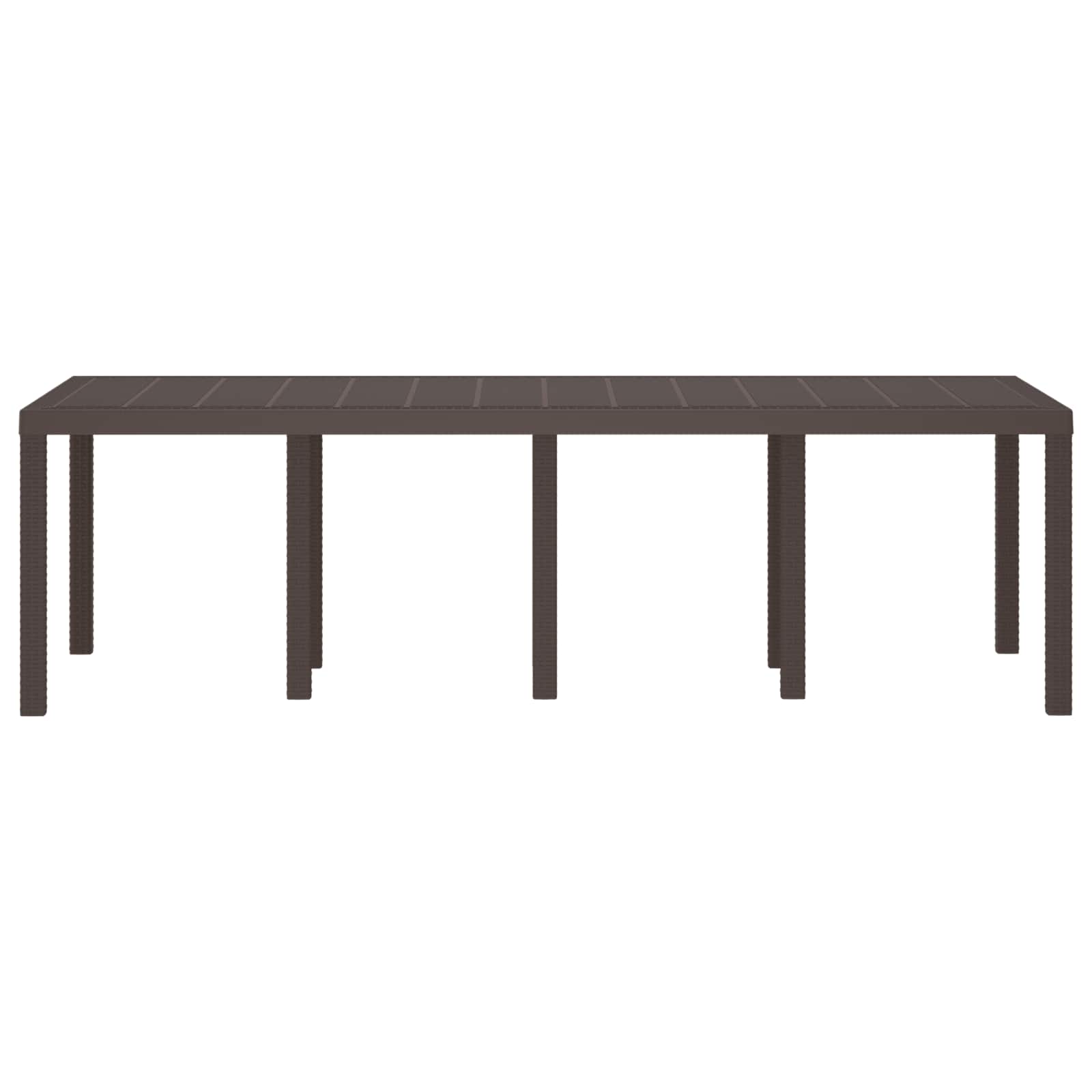 Mesa De Jardín 250 X 100 X 73 Cm Ratán Sintético