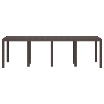 Mesa De Jardín 250 X 100 X 73 Cm Ratán Sintético