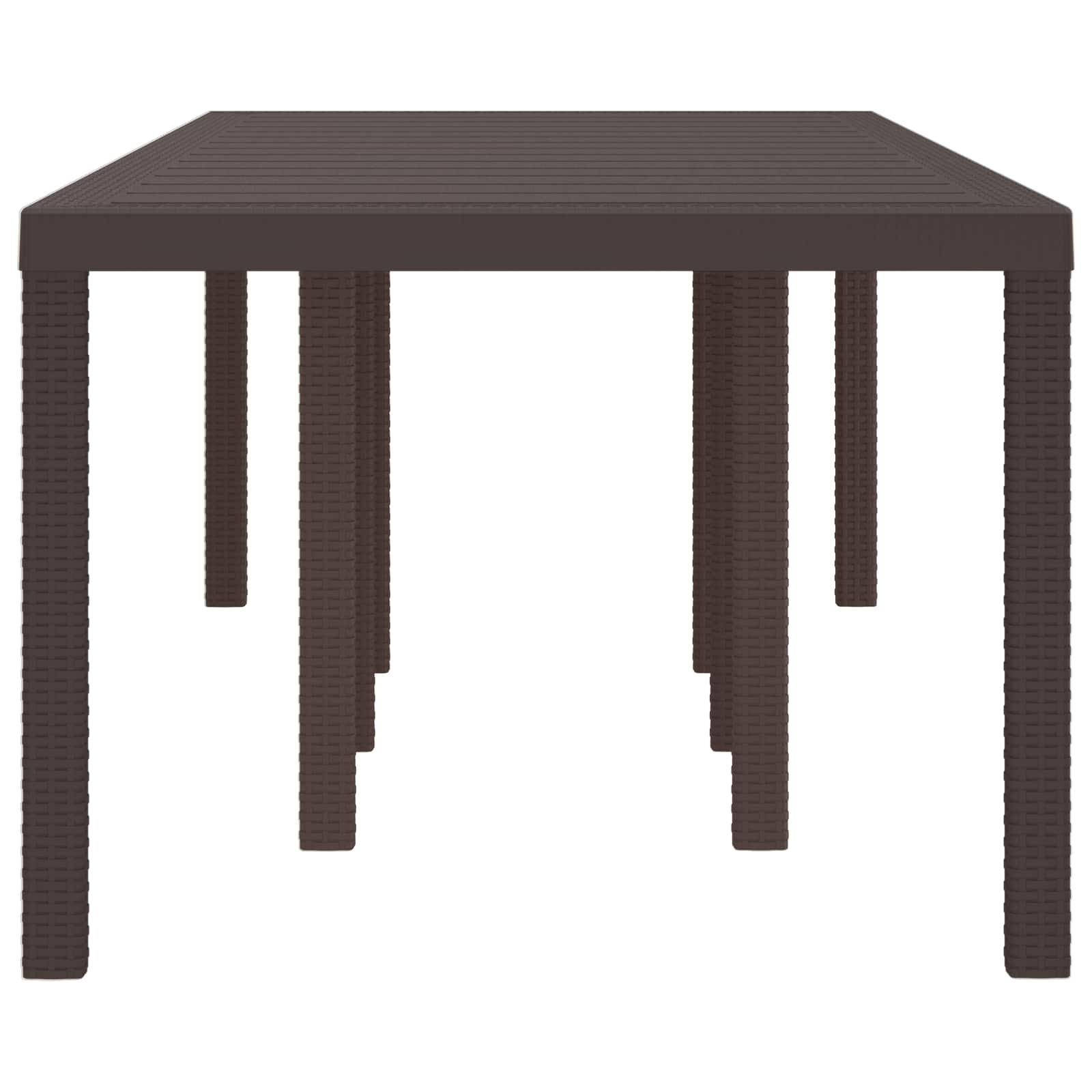 Mesa De Jardín 250 X 100 X 73 Cm Ratán Sintético