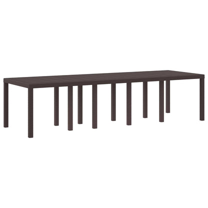 Mesa De Jardín 250 X 100 X 73 Cm Ratán Sintético
