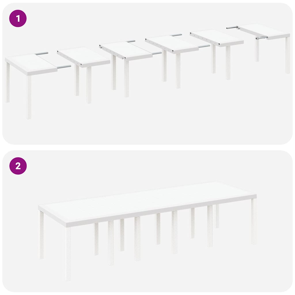 Mesa De Jardín 300 X 100 X 73 Cm Ratán Sintético