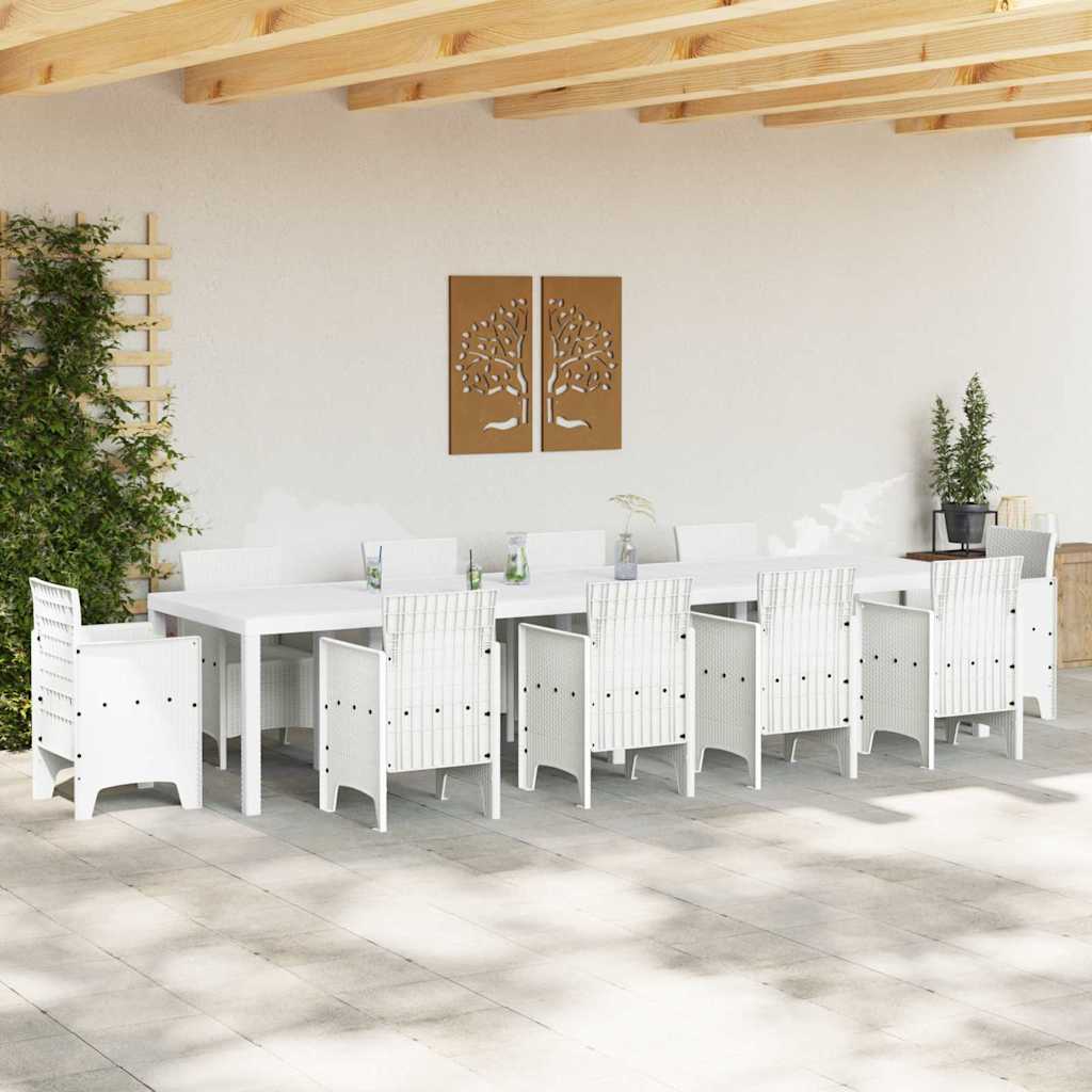 Mesa De Jardín 350 X 100 X 74 Cm Ratán Sintético