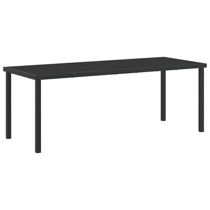 Conjunto De Comedor De Jardín 9 Pcs Negro 200 X 80 X 73 Cm