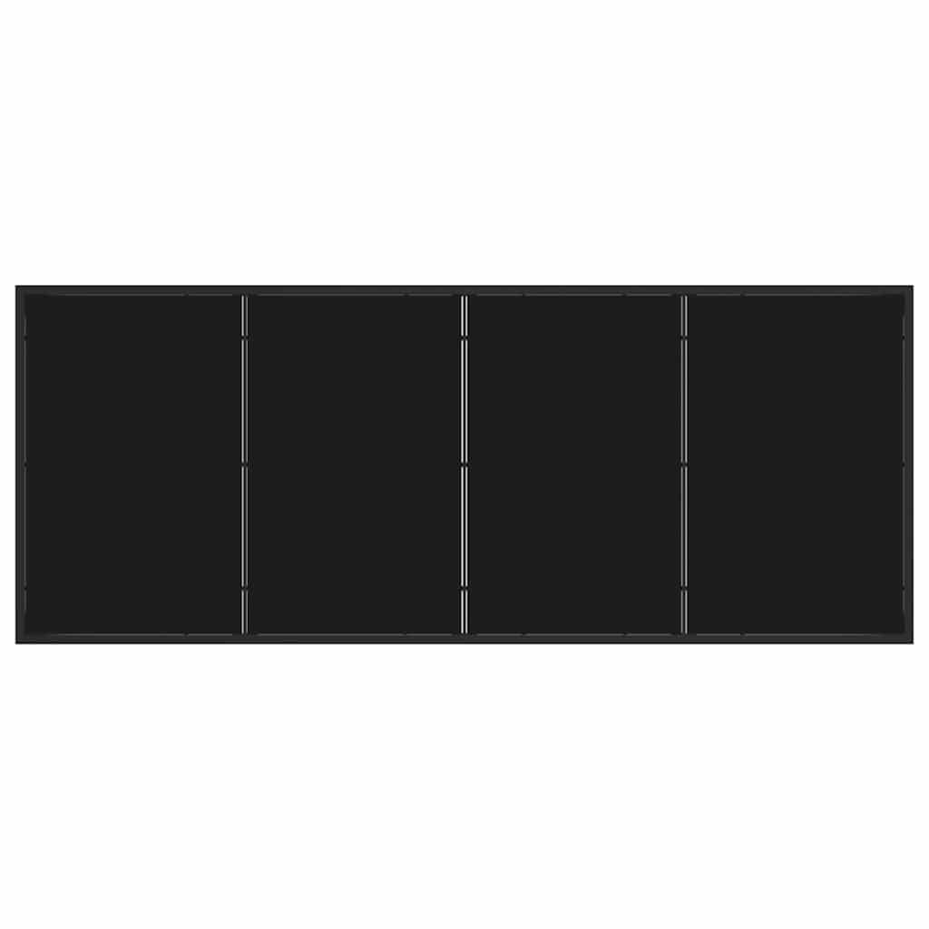 Conjunto De Comedor De Jardín 9 Pcs Negro 200 X 80 X 73 Cm