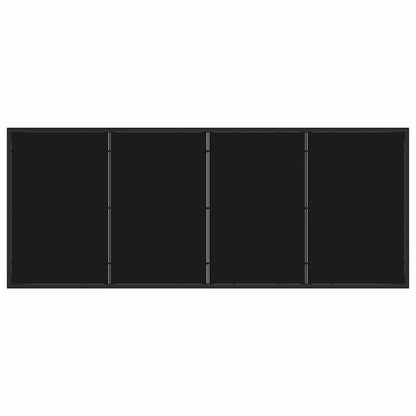 Conjunto De Comedor De Jardín 9 Pcs Negro 200 X 80 X 73 Cm