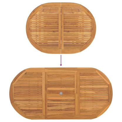 Conjunto De Comedor De Jardín 7 Pcs Marrón